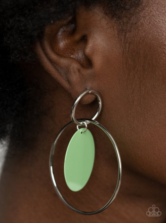 POP, Look and Listen  - Green post earring