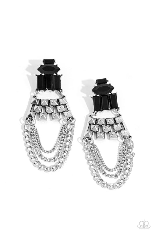 Dangling Art Deco - Black